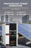 Variateur de fréquence AC, convertisseur VSD, variateur de moteur AC, monophasé vers triphasé, 380V, 7,5KW, 5,5KW, alimentation électrique, pompe solaire