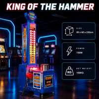 Machine de jeu d'arcade de boxe et de frappe au marteau Hummer Sports, à monnayeur, pour aire de jeux intérieure et divertissement