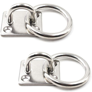Plaque <span class=keywords><strong>de</strong></span> fixation <span class=keywords><strong>d</strong></span>'ancrage marine 5/16" (8 mm) en acier inoxydable 304 avec anneau, idéale pour l'ancrage et la quille - Product Image 1