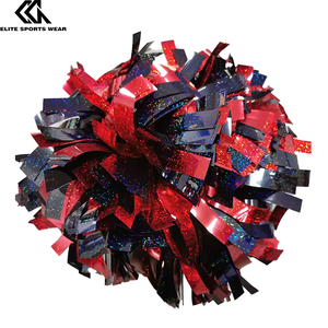 Bán Buôn Cổ Vũ Đội Thực Hành Holographic Cổ Vũ Pom Baton Xử Lý Màu Đỏ Và Màu Xanh Hải Quân Cổ Vũ Pom - Product Image 1