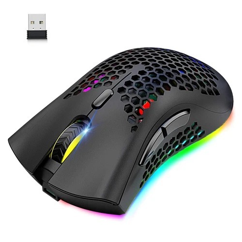 Newest Design 6 Keys USB Optical Tracking Stock 2.4Ghz Wireless Rechargeable LED Vertical Mouse