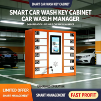 Armoire à clés intelligente pour station de lavage de voitures avec fonction de paiement QR, casier de rangement pour les stations de lavage de voitures communautaires et les parkings souterrains