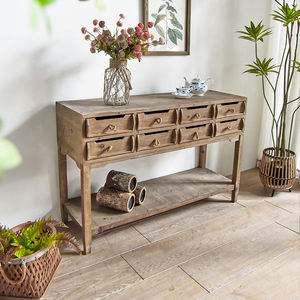 Muebles de Estilo Rústico para el Hogar Innova, Diseño Vintage, Estilo Shabby Chic, Madera Maciza Duradera, Consola de Almacenamiento para Sala de Estar o Entrada - Product Image 4
