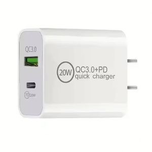 Dual Usb Port Adapter PD 20W USB <b>Type</b> <b>C</b> QC 3.0 Fast <b>Charging</b> EU US Plug Phone Wall Charger - Product Image 2