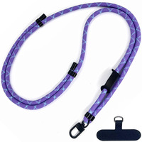 Cordon de téléphone universel OEM en gros, réglable 0,8M 1,5M, tressé, détachable, support anti-perte pour cou et poignet
