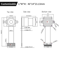 Module de caméra à puce OV4689 de surveillance de véhicule M12 plein verre à grande ouverture 4MP 1520P 2K