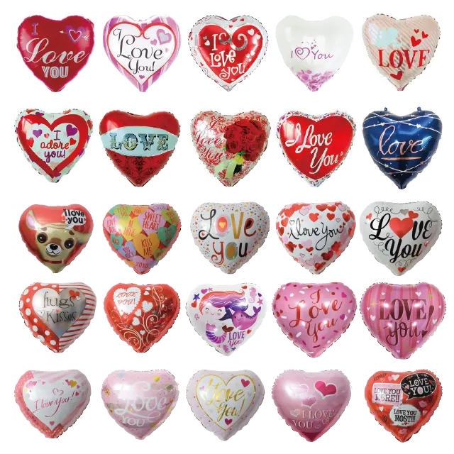 18 inch heart shaped wedding decoration aluminum foil balloon 18 inch love printing wedding dress proposal party decoration