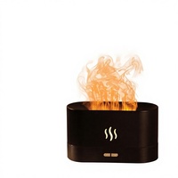 Nouveau diffuseur d'aromathérapie USB à effet de flamme 180ML pour bureaux, chambres à coucher, éclairage d'ambiance aux huiles essentielles, effet de flamme simulé