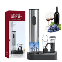 Ouvre-vin électrique automatique Kit d'ouvre-vin en acier inoxydable à piles
