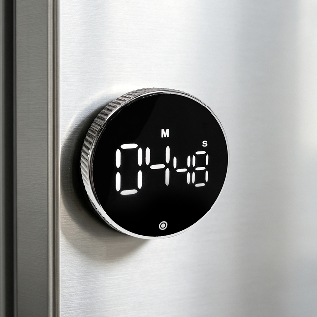 99m59s Eco-Friendly Digital Kitchen Timer Clock Plastic Magnetic Knob Timer for Home Office School
