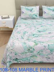 High Quality 100% Cotton Marble Pattern <b>King</b> <b>Size</b> Bedsheet 108x108 Inch Jumbo Bed <b>Sheet</b> Set with 2 Pillow Covers for Home Decor - Product Image 6