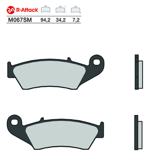 ผ้าเบรกมอเตอร์ไซค์ R-Attack M067SM ด้านหน้า ผลิตจากทองแดงเผาผง ได้รับการรับรองมาตรฐาน R90 - Product Image 1