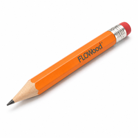 Crayon en bois hexagonal géant FLOWood, crayon à mine HB épais surdimensionné avec gomme rouge, cadeau original pour écrire