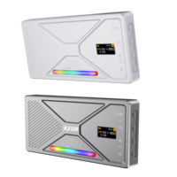 KAZHI Luz de vídeo RGB portátil en la Cámara Luz de contorno de relleno Color ajustable Alto 2500K-9900K Carcasa de aleación de aluminio 4000 MAh