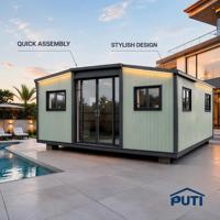 Conteneur portable de 20 pieds à double aile, bar à jus pop-up et cantine mobile pour fêtes et événements en bord de mer