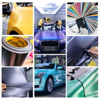 Vente en gros mat 1.52*17M PVC TPU métallisé noir Protection Ppf vinyle couleur Ppf couleur voiture Wrap noir vinyle Film