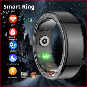 Drop Shipping 6.8mm Ultra <b>Thin</b> Titanium Case Resin Smart <b>Ring</b> Sleep Heart Rate Blood Oxygen Monitor 3-5 Days Battery Life Compac - Product Image 3