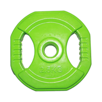 Umet Wholesale Ensemble de disques de musculation réglables en fonte colorée de 20 kg avec poignée moletée pour haltérophilie, squats, haltères et exercices aérobiques