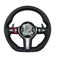 Volant en fibre de carbone véritable avec LED pour BMW E60 E46 E39 X5 E70 E81 E83 X1 E84 E87 E82 E92 E93 M3 Série 3 E90 Amélioration du volant