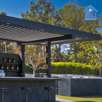 Pergola motorisée rétractable entièrement automatique sur mesure en aluminium à lames orientables pour extérieur