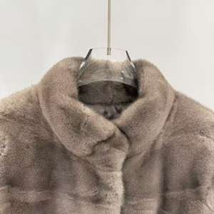 Personalizado señoras corto hermoso Color sólido calle prendas de vestir mujeres chaqueta de piel de visón abrigo a granel - Product Image 4