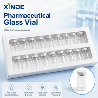 Flacons pharmaceutiques en verre transparents vides OEM/ODM avec plateaux et emballage en boîte