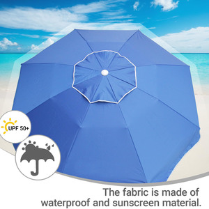 <span class=keywords><strong>Parasol</strong></span> de plage extérieur été robuste résistant au vent UV50+ <span class=keywords><strong>protection</strong></span> solaire pliable Ombrelone <span class=keywords><strong>parasol</strong></span> de plage avec ancre de sable - Product Image 3