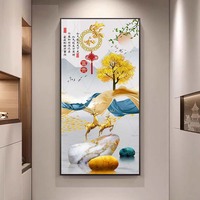 Peinture Murale Abstraite Éco-responsable et Tableaux Modernes à l'Huile pour la Maison et les Entreprises