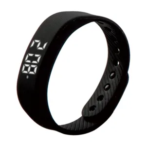 Günstige Preis T5 Silikon Band Fitness Smart Armband, unterstützung Schrittzähler/Abstand/Zeit & Datum/Kalorien (Schwarz)