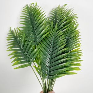 Hojas de Palma Artificiales de Plástico para Interiores, Hojas de <span class=keywords><strong>Canna</strong></span>, Areca, Phoenix y Cycad Recubiertas para Decoración de Paredes de Bodas y Arreglos Florales - Product Image 1