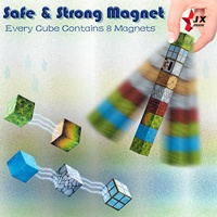 Set Kubus Magnetik 3D Tren 2025, Mainan Magnet, Puzzle Anak, Balok Bangunan Magnetik Hutan Ajaib Kuat untuk Anak Balita