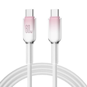 Chất Lượng Cao 60W 5A Nhanh Chóng Sạc USB-C Để C Cáp 1M Tinh Khiết Đồng Với Nylon Áo Khoác Cho Máy Tính Cho Điện Thoại 15 16 Pro Max - Product Image 2