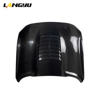 LANGyu 2015-2017 2018-2023 Systèmes de carrosserie automobile Capot avant pour Ford Mustang Type-GT500 Capot moteur en fibre de carbone
