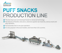 Nouvelle ligne de production automatique de snacks extrudés, machine à fabriquer des boulettes de maïs et de fromage, haute efficacité, écran tactile