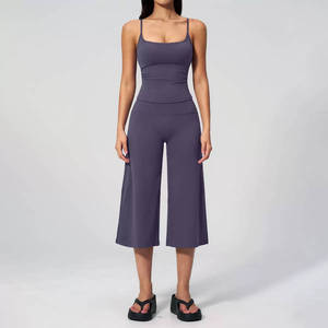XH1247 - Set Yoga da Donna: Top Senza <span class=keywords><strong>Spalline</strong></span> e Pantaloncini a Vita Alta ad Asciugatura Rapida per Corsa e Attività all'Aperto - Product Image 4