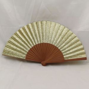 Éventail pliant en fer et bois écologique peint, 23 cm, avec motif floral folklorique, idéal pour la décoration de mariage et comme cadeau - Product Image 4