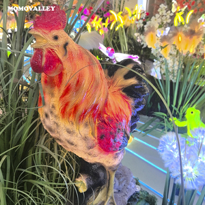 Precio <span class=keywords><strong>de</strong></span> Fábrica, Estatua <span class=keywords><strong>de</strong></span> Gallo <span class=keywords><strong>de</strong></span> Fibra <span class=keywords><strong>de</strong></span> Vidrio LED, Estilo Art Deco, Hecha a Mano, Acabado Brillante, para Jardín, Escultura <span class=keywords><strong>de</strong></span> Gallina Resistente a la Intemperie - Product Image 1