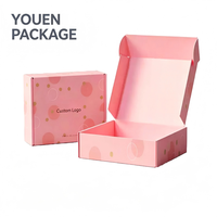 Umweltfreundliche Luxus Faltbare Wellpappe-Versandkartons Rosa Papierboxen mit Eigenem Logo Hochwertige Kleidung Schuh-Versandverpackung