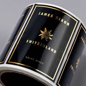 Etiquetas Adhesivas Personalizadas de Papel Dorado <span class=keywords><strong>para</strong></span> Envasado, Etiquetas Refrigeradas de <span class=keywords><strong>Vinilo</strong></span> <span class=keywords><strong>para</strong></span> Alimentos Enlatados y Congelados - Product Image 4