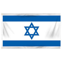 Promo Bendera Israel 3x5Ft 100D Bendera Nasional dengan 2 Lubang Logam Anti Luntur Warna Cerah Bendera 3x5 Kaki Grosir Kustom