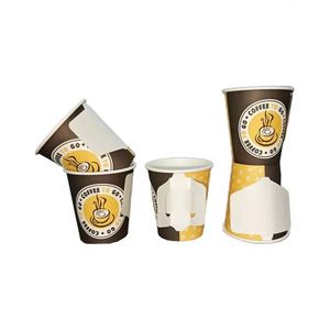 8b Oz Food Grade Compostable Single-Wall Customized Cardboard Paper Cups with Handles Vending Cups - Product Image 1