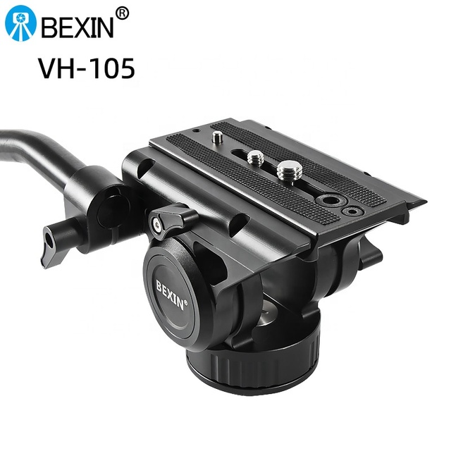 Panoramic Tripod Head with Quick Release Plate Hydraulic Fluid Video Head for Tripod Monopod Camera Holder Stand Mobile SLR DSLR