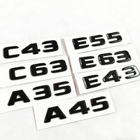 Nouvel Emblème Autocollant Numérique en ABS pour Coffre Arrière de Voiture (Modèles A35/A45/C43/C63/C65/E43/E55/E63/G63) – Personnalisation Facile