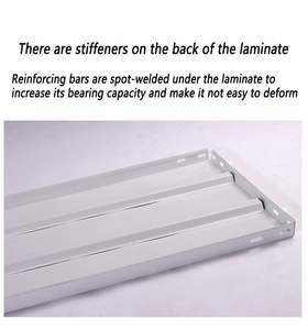 מדף נירוסטה מדפי אחסון מתלה מדפים מתכת אחסון רב תכליתיים פלדה מדפים אחסון מדף עבור סיטונאים - Product Image 4