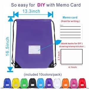 Sac à cordon en nylon imperméable personnalisé avec logo recyclé, sac à dos de sport de plein air, sac à cordon imprimé en polyester personnalisé - Product Image 2