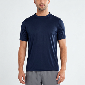 Premium <b>Navy</b> <b>Blue</b> Men's T <b>Shirt</b> Plain Crew Neck Short Sleeve Cotton Tee Regular Fit Casual Streetwear Summer Basic Apparel Whole - Product Image 1