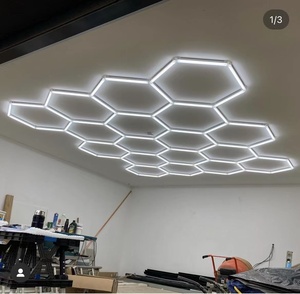 Lampes murales hexagonales LED 6000k, source COB, corps en PC, <span class=keywords><strong>pour</strong></span> <span class=keywords><strong>garage</strong></span>, plafond, bureau, hôtel, ateliers, alimentation secteur - Product Image 3