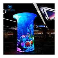 Pantalla LED Flexible Modular Ligera Personalizada en Oferta, Pantalla LED Digital Curva de Ángulo de Visión Amplio Ultraligera para Video Wall