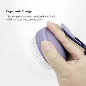 Brosse démêlante antistatique à poils longs, brosse à shampooing massante du cuir chevelu, logo personnalisé, écologique, recyclable, prévient <span class=keywords><strong>la</strong></span> perte de cheveux - Product Image 5