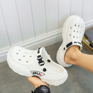 Smile <b>Clogs</b> <b>Men</b> Closed Toe EVA Outsole Breathable Casual Sandals Summer Outdoor Shoes - Product Image 2